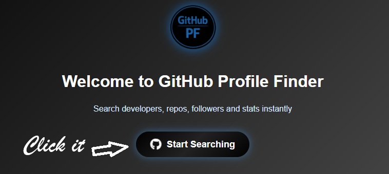 Open the GitHub Finder search page