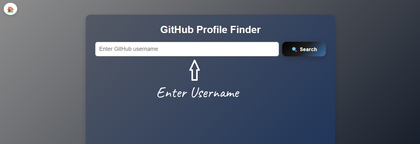 Enter a GitHub username